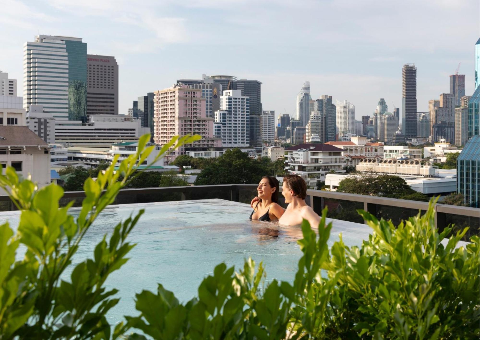 Ascott Embassy Sathorn Bangkok Hotel Exterior photo View from the rooftop pool